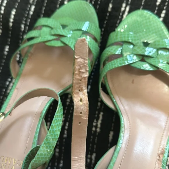 Vince Camuto platform sandal heel teal color - Picture 4 of 8